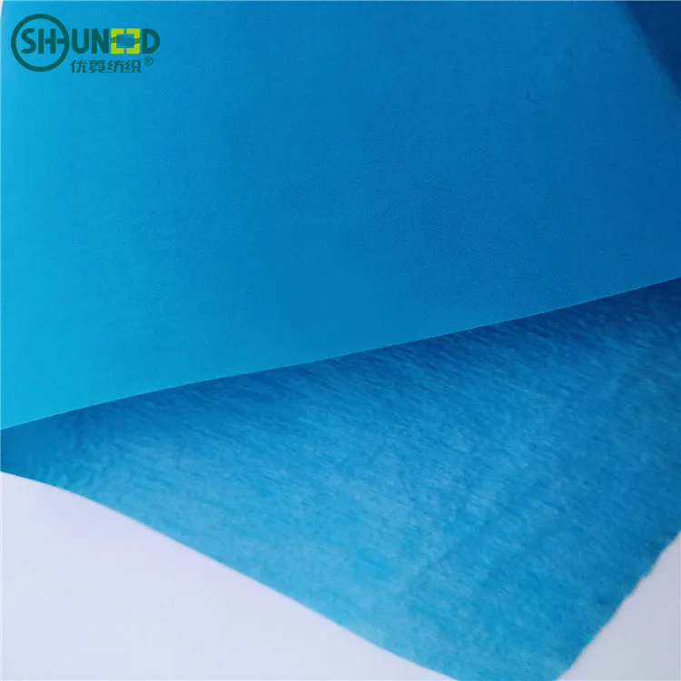 High Quality Fabric Chemical Bond Non Woven rolls with Pet Film Laminating for Hospital Disposable Medical Bed Sheets