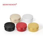 50g/ml Silver Colorful Aluminum Mini Cosmetic Skin Face Cream Jar Solid Perfume Tin Cans With Screw Thread Lid