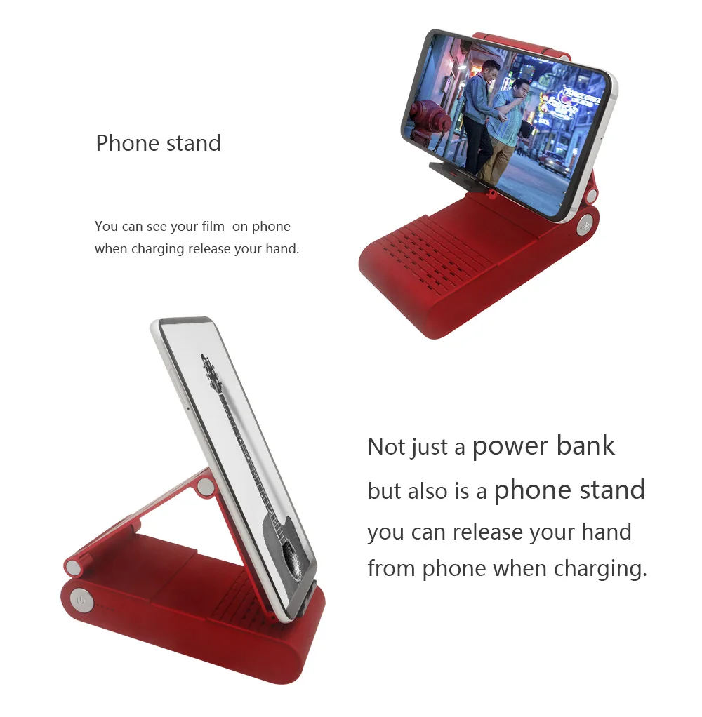 Lithium 1000mAh USB 5V 1A 2.1A power bank mirror stand and bluetooth speaker for apple smartphone and tablet pc notebook - ANKUX.COM