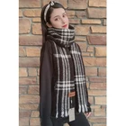 Lady Woman Fur Wholesale Plain Hot Sale Fashion Shawl Long Multicolor Warm Custom Plaid Winter Wool Scarf