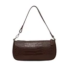 Vintage Crocodile Design Mini PU Leather handbag Purse Lady Shoulder Bag