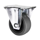 50mm pu swivel caster wheel with side brake light duty small castor
