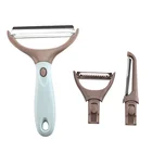 3 piece multifunctional kitchen gadgets stainless steel detachable sharp blade vegetable fruit peeler for kitchen tools