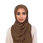 Wholesale custom digital printed bubble chiffon shawl scarf hijab malaysia fashion hijab