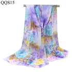 100% Silk China Latest Printing Silk Fabric Scarves Sunscreen