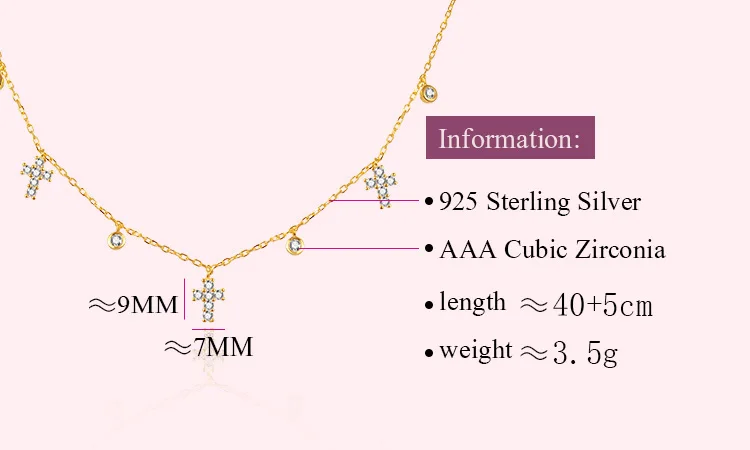 POLIVA 925银色女士徽标项链水晶项链吊坠初始项链