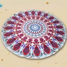 Circular printing custom logo packaging microfiber beach towel