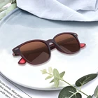 Custom Logo Oculos De Sol Feminino Trendy Sunglasses Plastic Wholesale Cheap Women Brown Sunglasses 2019