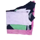 Recycled machine floor cleaning cloth dark mixed color used cotton t shirts rags