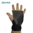 Weight lifting leather gym gloves 3 holes carbon fibre gymnastics hand grips