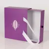 Custom Rigid Cardboard Pink luxury women's dress packaging drawer gift box handle drawer gift box with matched bag