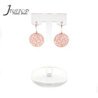 Custom jewelry hollow tree design pink gold plated 925 silver earrings