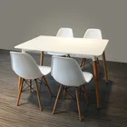Free sample modern design dining room furniture MDF wooden table hotel dining table