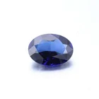 Loose gemstone Lab created blue sapphire beads pear and oval shape for sapphire ring in stock
