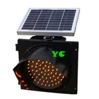Waterproof LED Solar Yellow Flash Traffic Warning Light With Good Quality Solar Panel