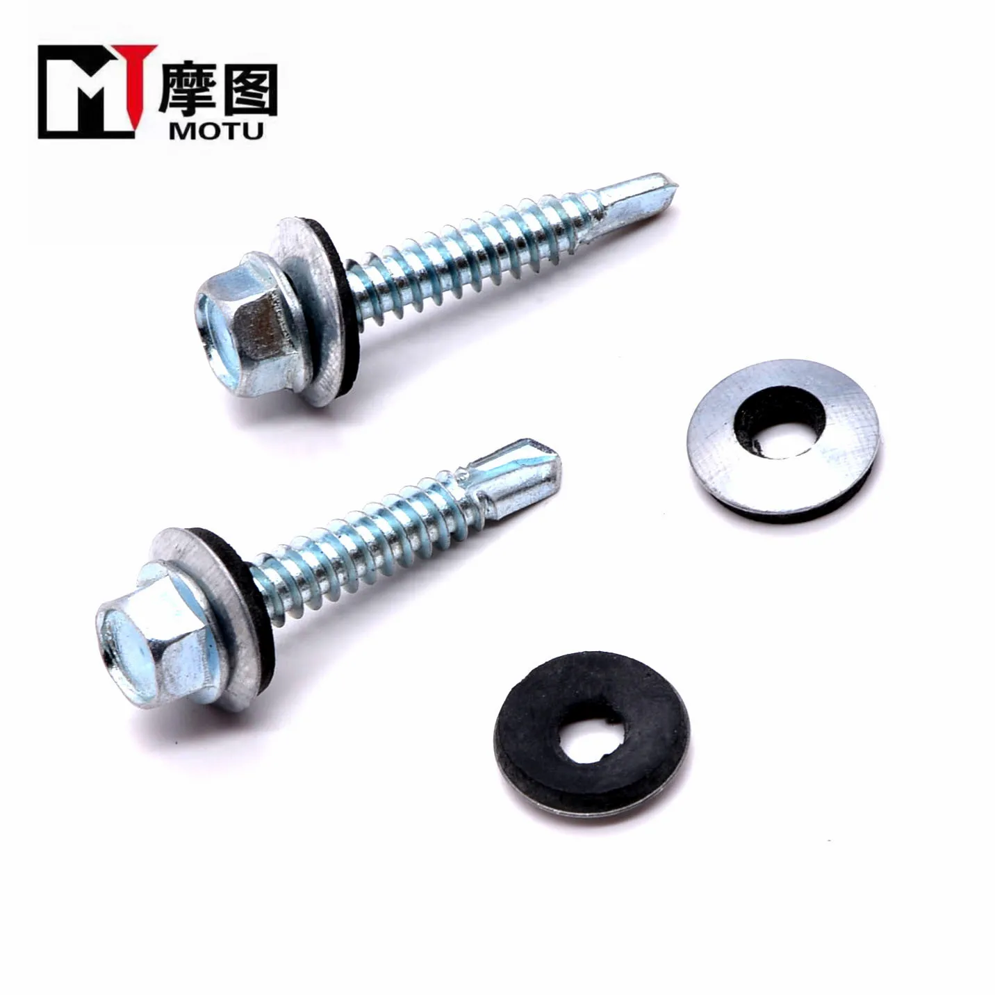 Ind Hex Cupped Flange Head A F Self Drilling Screw Full Thread