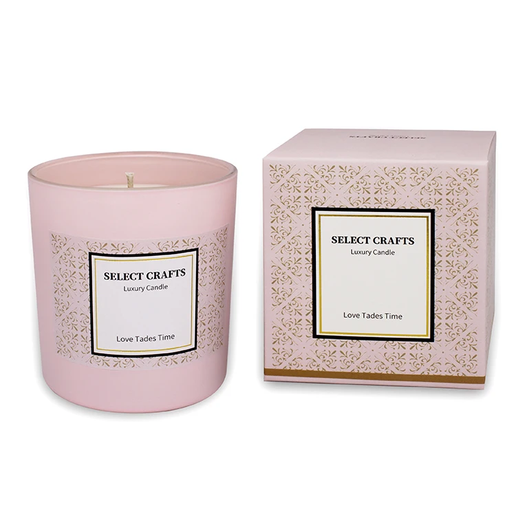 wholesale luxury custom decorative matt pink glass jar gift