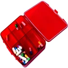 Wholesale Portable Removable 6 Compartments Plastic Pill Box