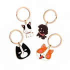 custom logo metal material cartoon animal key chains