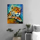 Amazing Multi Color Tiger Modern Wall Art Canvas Printed Painting