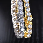 Wholesale Hip Hop Jewelry 4mm Gold tennis chain cz Necklace Used Chain Link Fence 16''18''20''22''24''