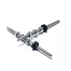SS304 Solar Hanger Bolt with Flange Nuts and EPDM Washers