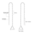 Triangle Shape Asonsteel Triangle Shape Long Chain Stainless Steel Earrings Jewelry For Women