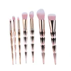 Youso 7pcs Diamond Shape Rainbow Handle Makeup Brushes Set Lip Brushes Face Beauty Makeup Tools Kit