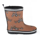 Youth Boy Toddler Baby Giel Plastic Smile Face Rain Shoes Gum Boots For Kids