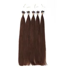 Wholesale 12a Indian Remy Human Hair Straight Tape In Hair Extensions Black Color Micro Ring Loop Hair Extens