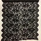 Black lace fabric 23.5cm wide garment fabric lace X3278