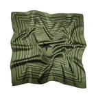 Scarf Green 100% Silk Satin Scarf 12MM Head Scarf Dark Green Silk Scarf Custom