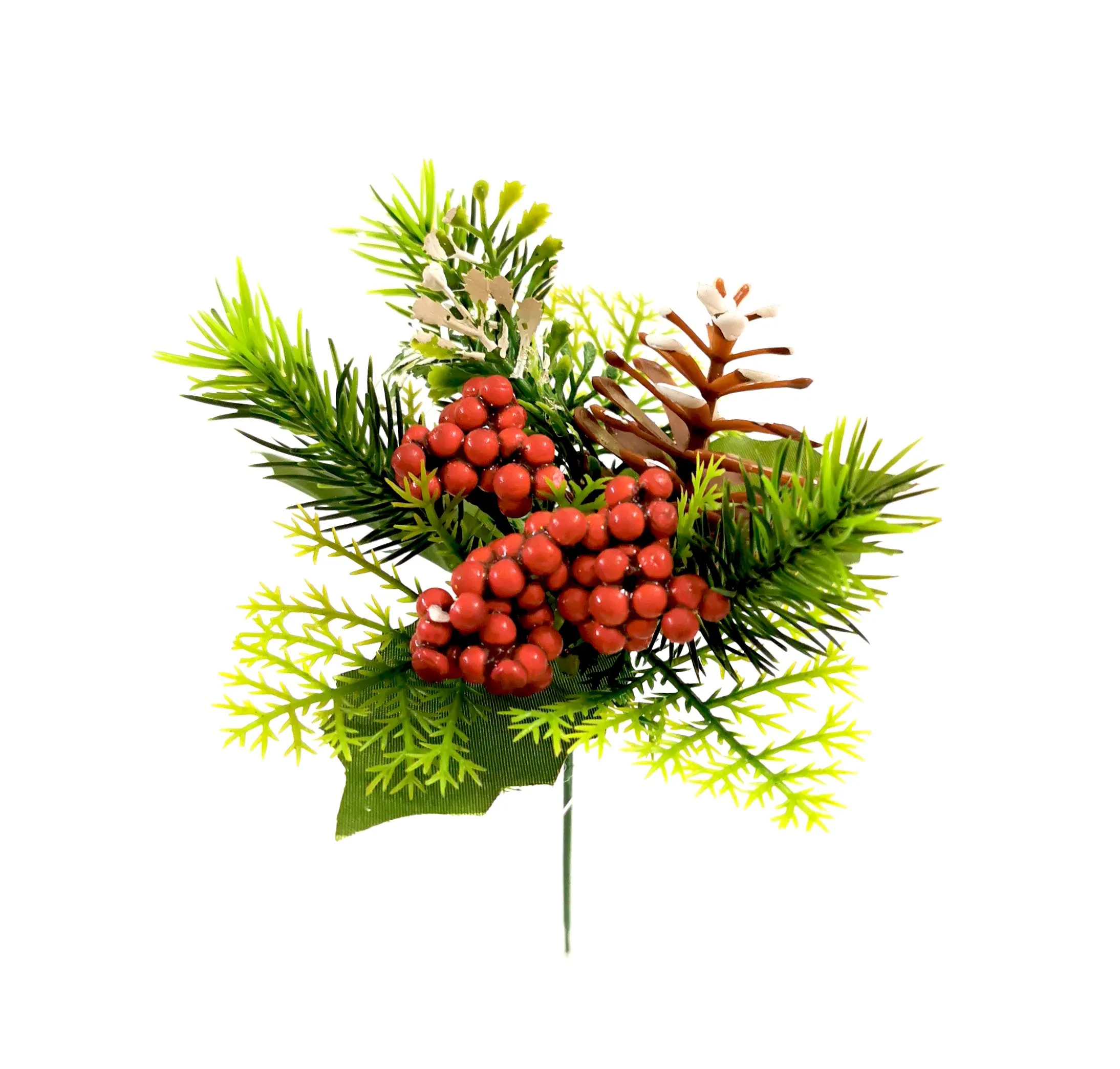 wholesale berry and pinecone artificial picks for christmas