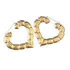 2020 New Fashion Gold Tone Bamboo Big Hoop Hiphop Large Circle Earrings Jewelry For Party Wedding Gift