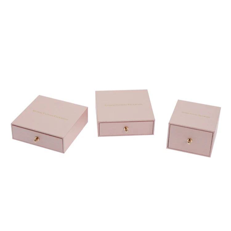 hot sale pink specialty paper ring jewelry packaging box