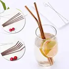 Gift Wholesale Hot Selling Gold Eco-friendly Stainless Steel Drinking Straws With Gift Box