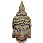 Wholesale custom garden decorative magnesium oxide golden Buddha head sculpture