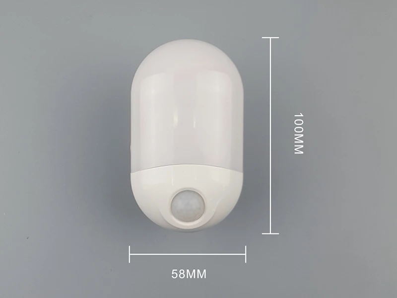 HWX-02 Intelligent light control human body infrared sensor LED night light plug in wall lamp