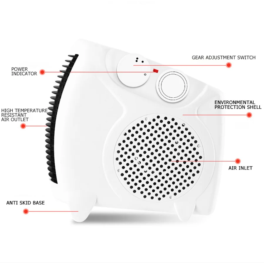 Automatic Temperature Control Fan, Portable, 220V, 800 W - detail 16