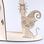 Craft Wooden Craft Kit Plain Blank Open Stand Halloween Trick Or Treat Opening Fairy Door Stand