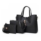 And Bag Purse Bags Handbag Fashion Elegant Pu Leather 3 Pcs Handbags And Purse Shoulder Ladies Tote Bag Set