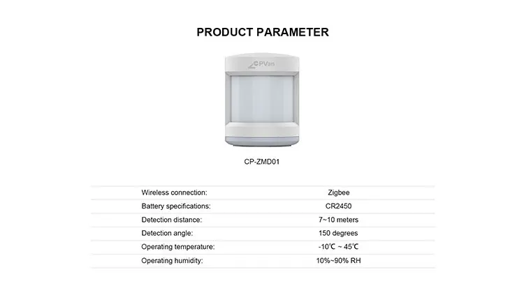 Zigbee battery operated wireless small alarm pir motion sensor infrared body for wholesale work with smartlife - ANKUX.COM