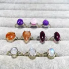 Rings Labradorite Wholesale Natural Crystal Rings Fashion Woman Men Jewelry Labradorite Rings