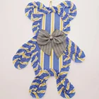 2019 new design cute bear patches stripe pattern Sew on cloth applique for T-shirt jeans