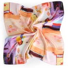 14 M m Wholesale Printed Square Twill Silk Scarves 53*53 cm