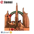 Tourist favor custom strong 3d rubber dubai refrigerator magnet