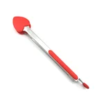 Wholesale Food Grade Heart Shape Silicone BBQ Grill Bread Clip Tongs With 430SS Handle