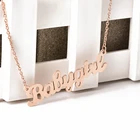 Gift Necklace Custom Initial Gold Plated Name Personalised Pendant Letter Babygirl Necklace