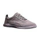 Gray imitation suede fabric trainers sports shoes men fashion new style running men's shoes made in china