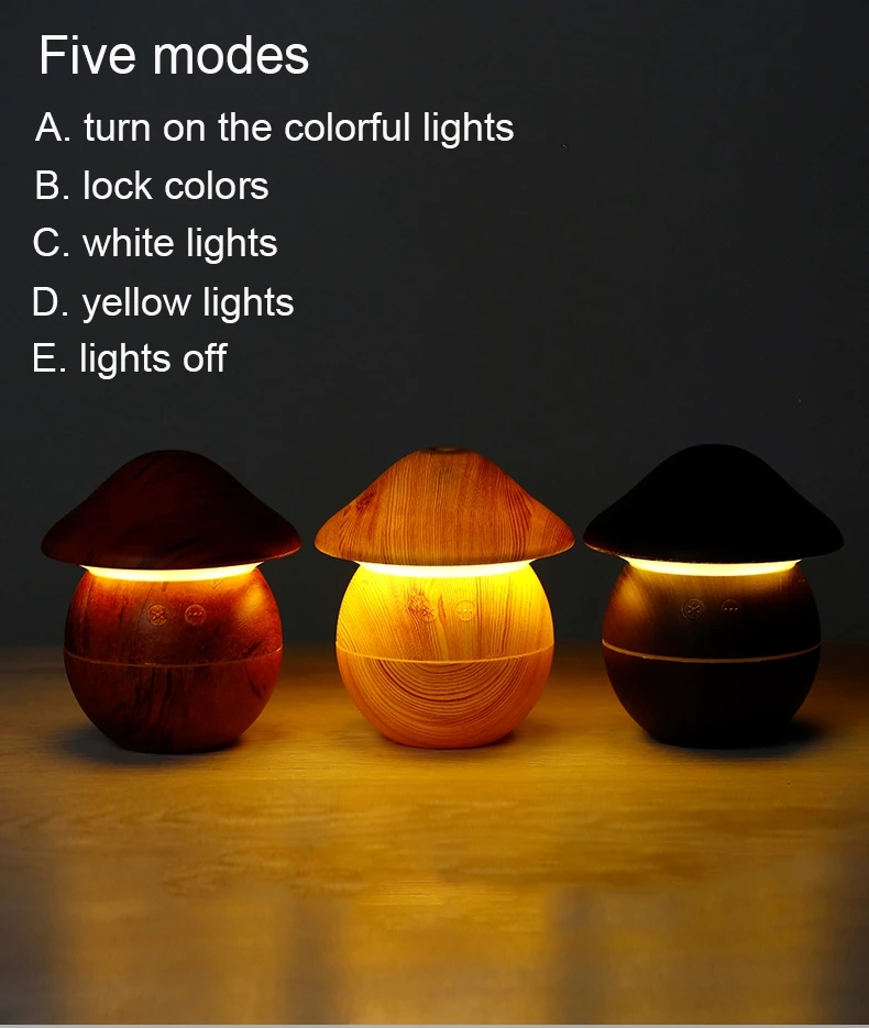 3 In 1 Air Humidifier Oils Usb Aroma Diffuser Mist Maker Mini Wood Grain Ultrasonic Air Humidifier Humificador For Home Office 7 - ANKUX.COM